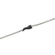 Mabina Bracciale con cornetto in zirconi neri e catena veneta 534118